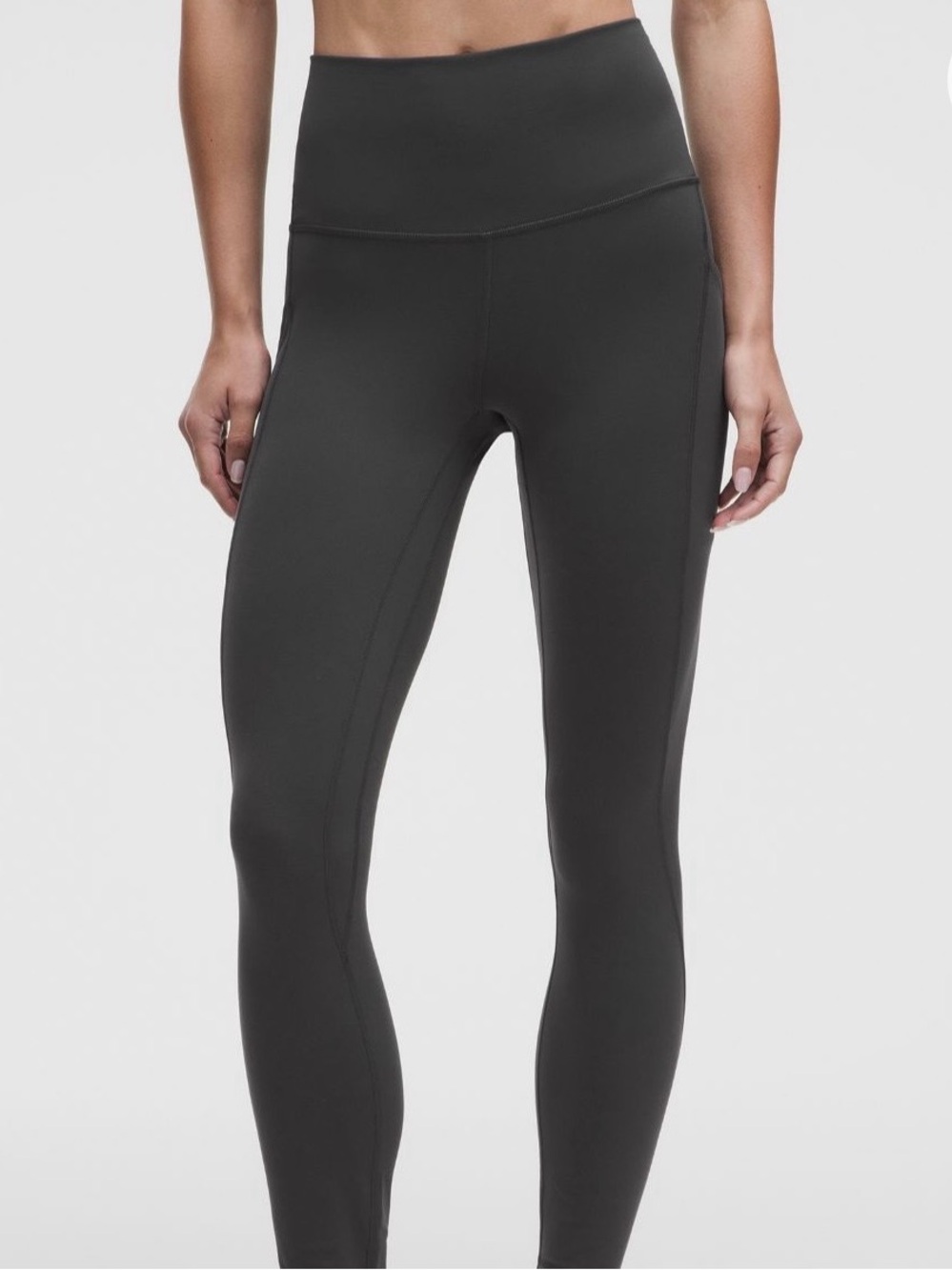 $128 lululemon Align™ 28” High-Rise Pant with Pockets in graphite grey